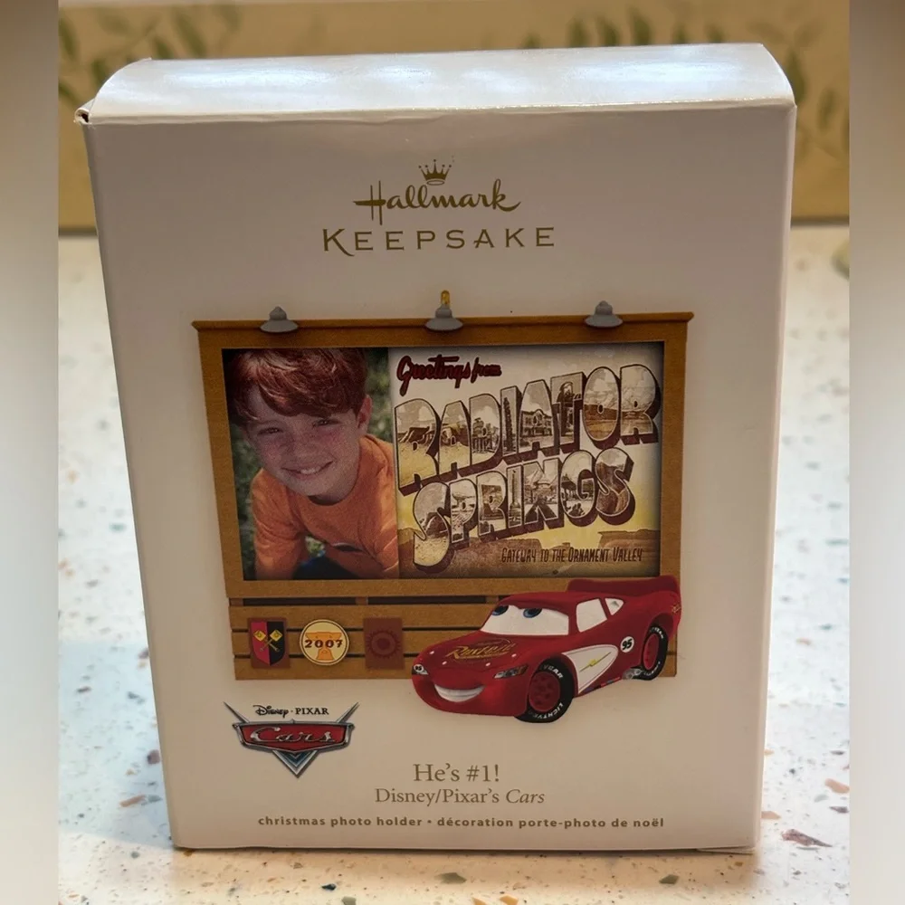 Hallmark Keepsake Disney Pixar Cars Ornament He’s #1! Radiator Springs Frame‎